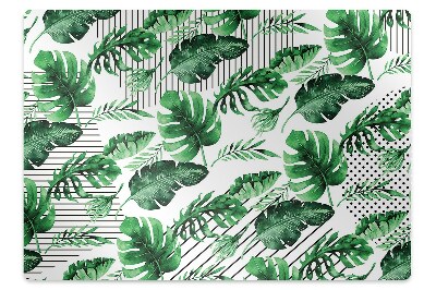 Tapis pour chaise de bureau Points et feuilles