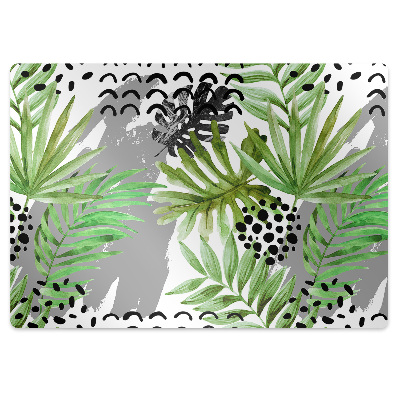 Tapis pour chaise de bureau Feuilles exotiques