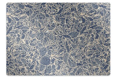Tapis fauteuil bureau Motif glamour bleu