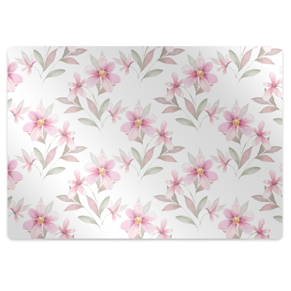 Tapis bureau Fleurs dans les tons de rose