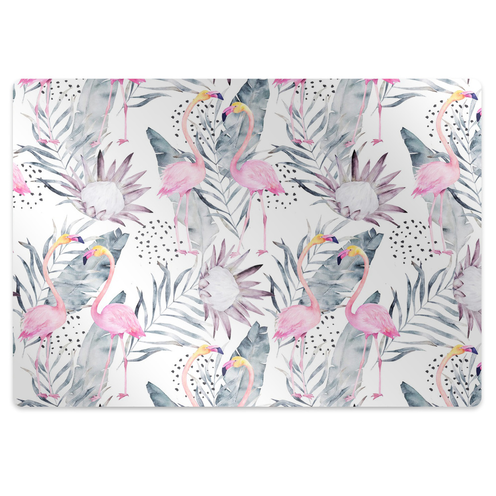 Tapis protection sol Oiseaux roses