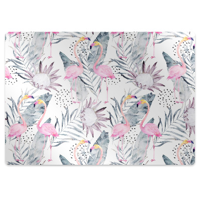 Tapis protection sol Oiseaux roses