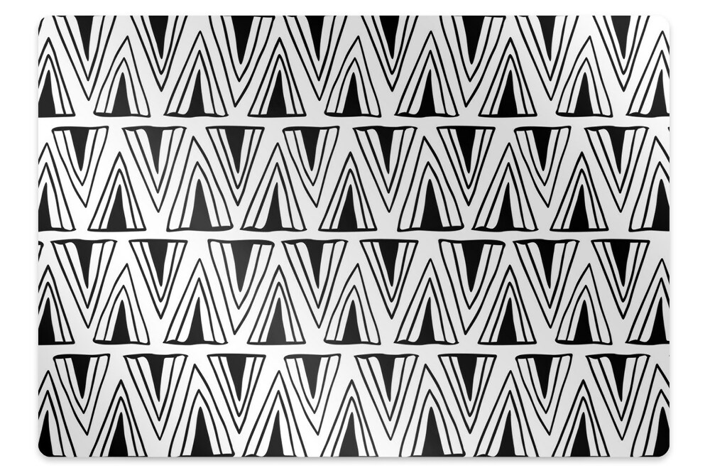 Tapis protection sol Motif boho avec des triangles