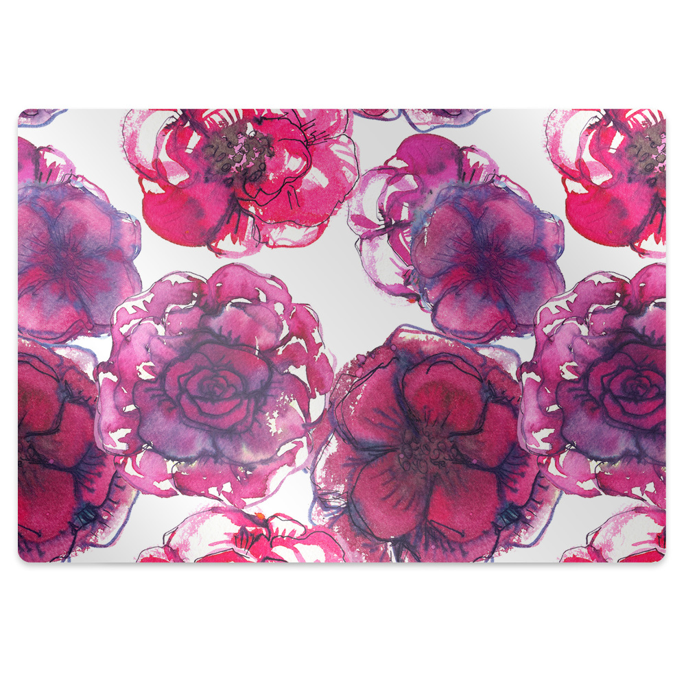 Tapis pour chaise de bureau Fleurs de roses