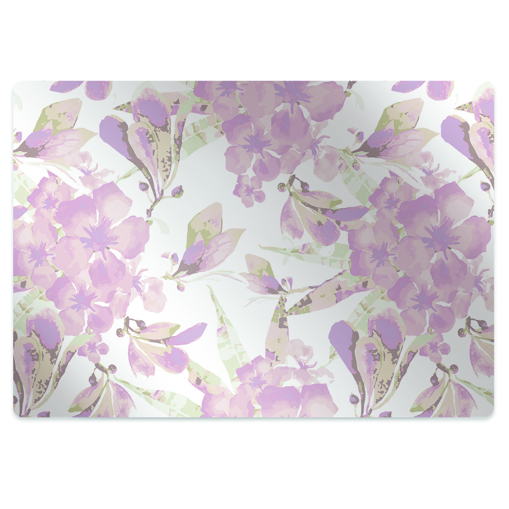 Tapis de chaise de bureau Fleur unique rose pâle