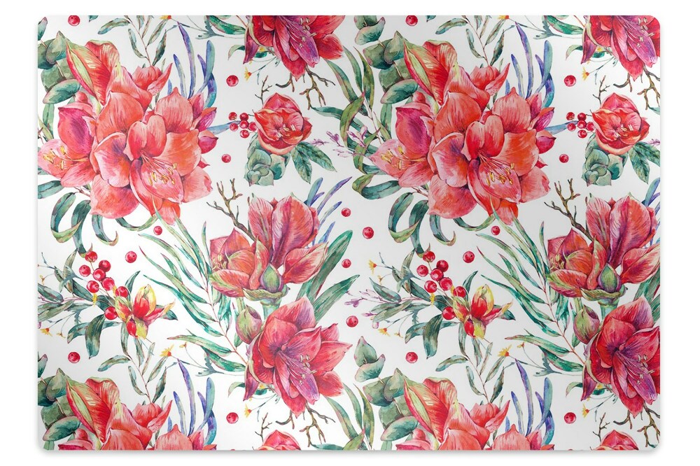 Tapis pour chaise de bureau Fleurs brillantes