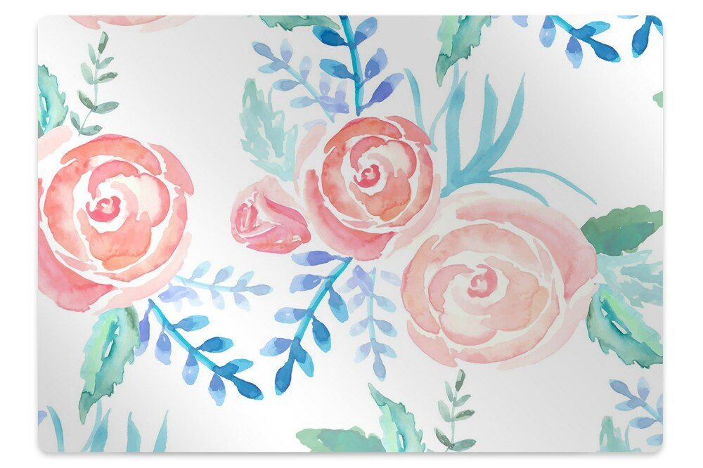 Tapis protection sol Fleurs lumineuses