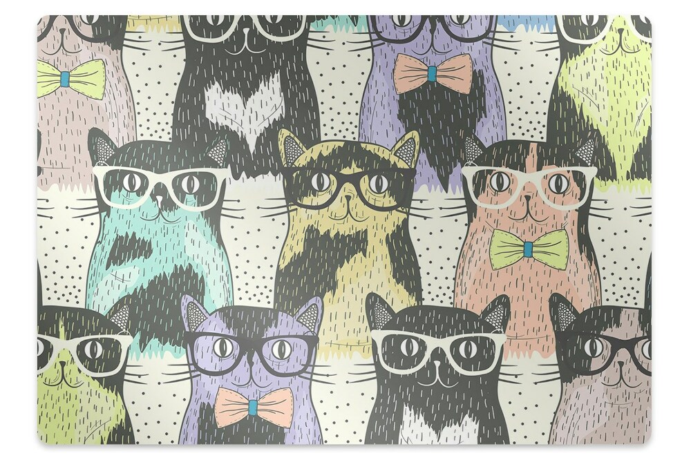 Tapis protection sol Chats pour le hipster