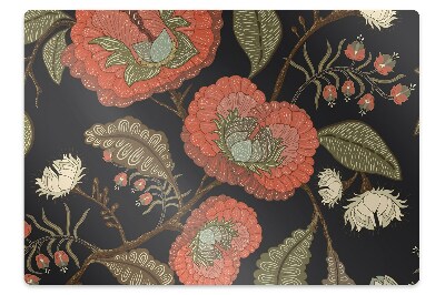Tapis bureau Fleurs rétro