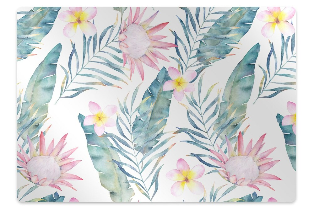 Tapis pour chaise de bureau Fleurs lumineuses