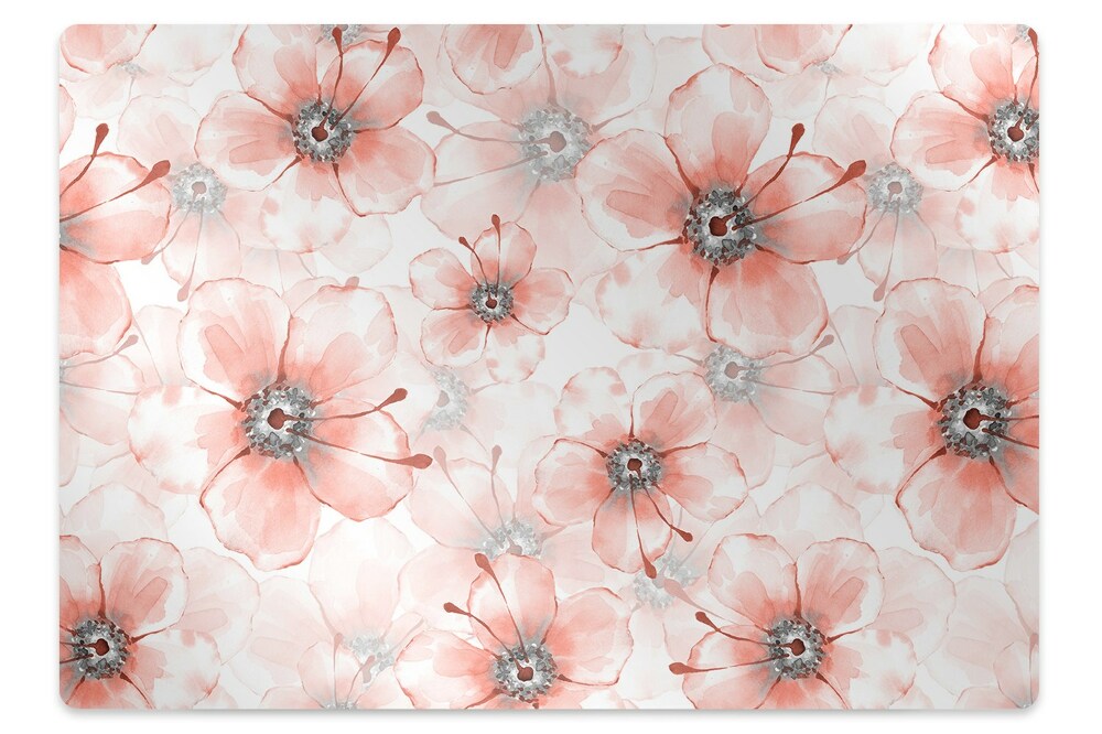 Tapis de chaise Fleurs orange
