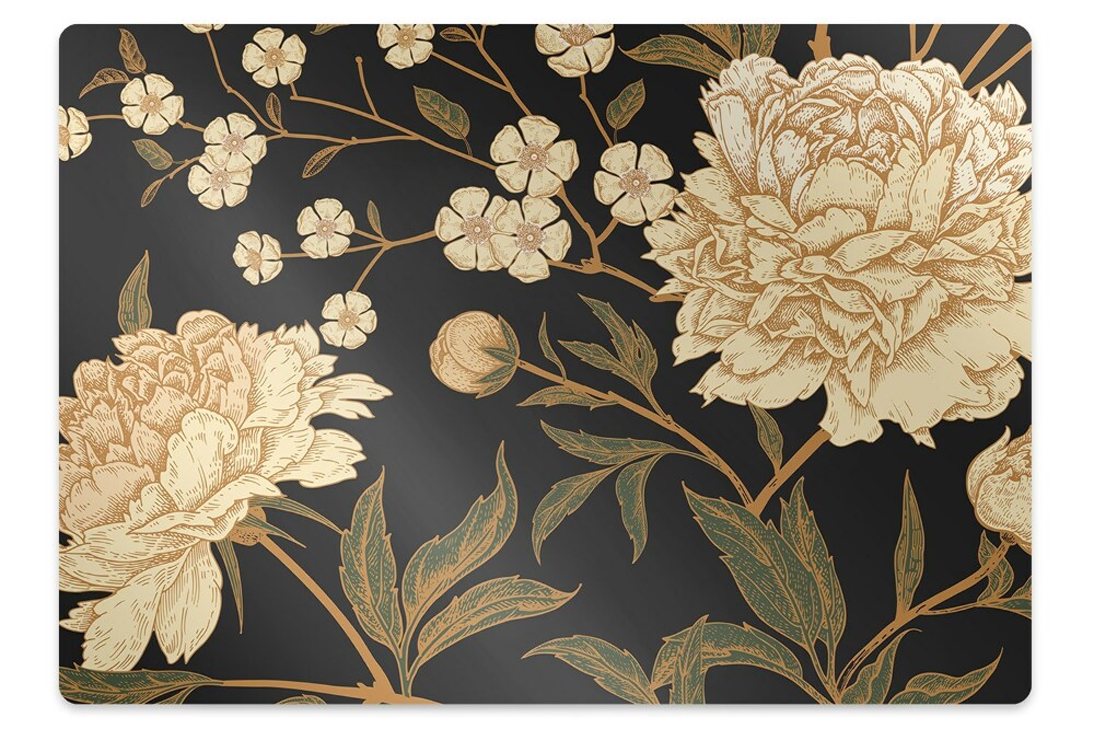 Tapis de chaise Variété blanche de pivoine