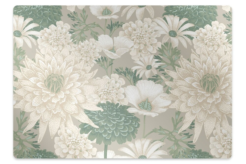 Tapis fauteuil bureau Fleurs de marguerite au printemps