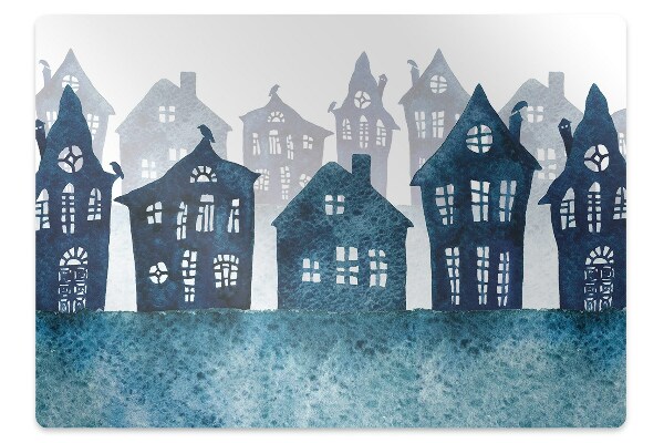 Tapis de chaise de bureau Ville à la nuit tombée