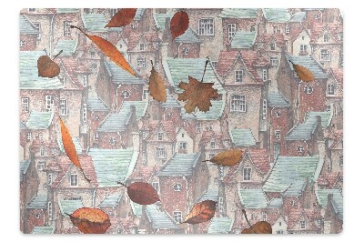 Tapis bureau Vue de la ville en automne