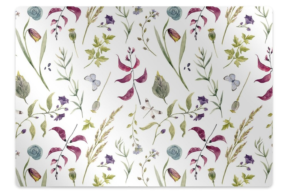 Tapis pour chaise de bureau Fleur botanique