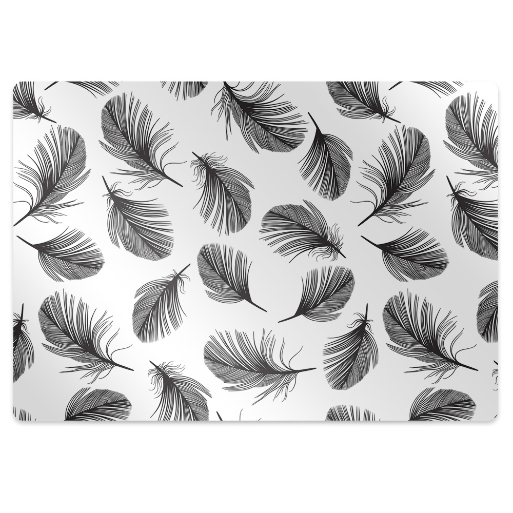 Tapis protège sol Plumes illustrées