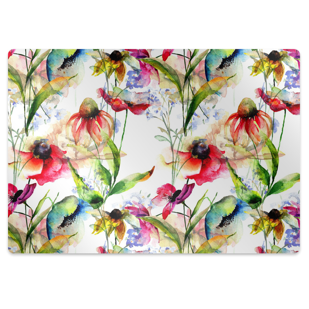 Tapis de protection de sol Fleurs colorées