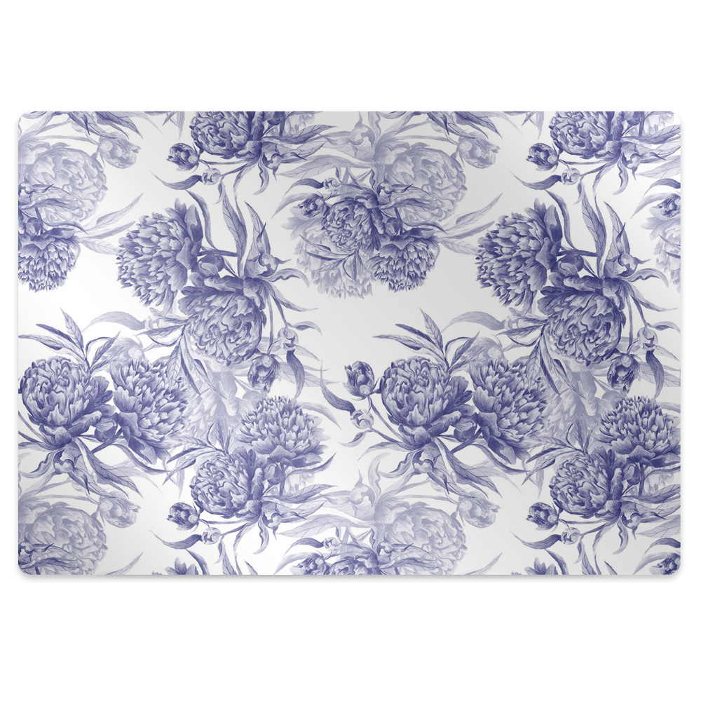 Tapis de chaise de bureau Flore violette