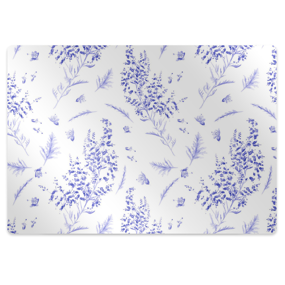 Tapis pour chaise de bureau Lavande à l'aquarelle