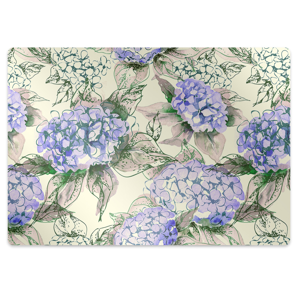 Tapis de chaise Fleurs d'hortensia