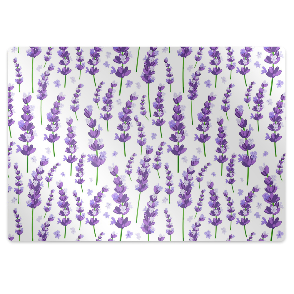 Tapis pour chaise de bureau Fleurs violettes
