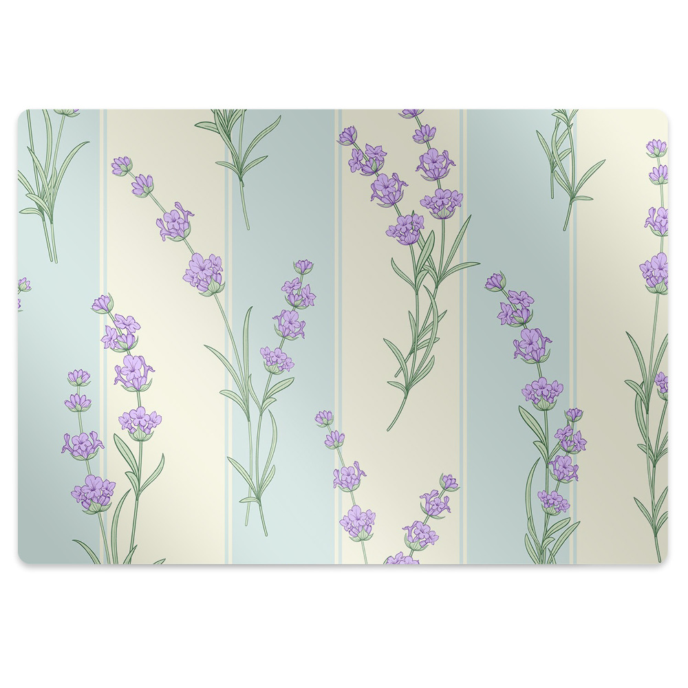Tapis pour chaise de bureau Fleurs de lavande