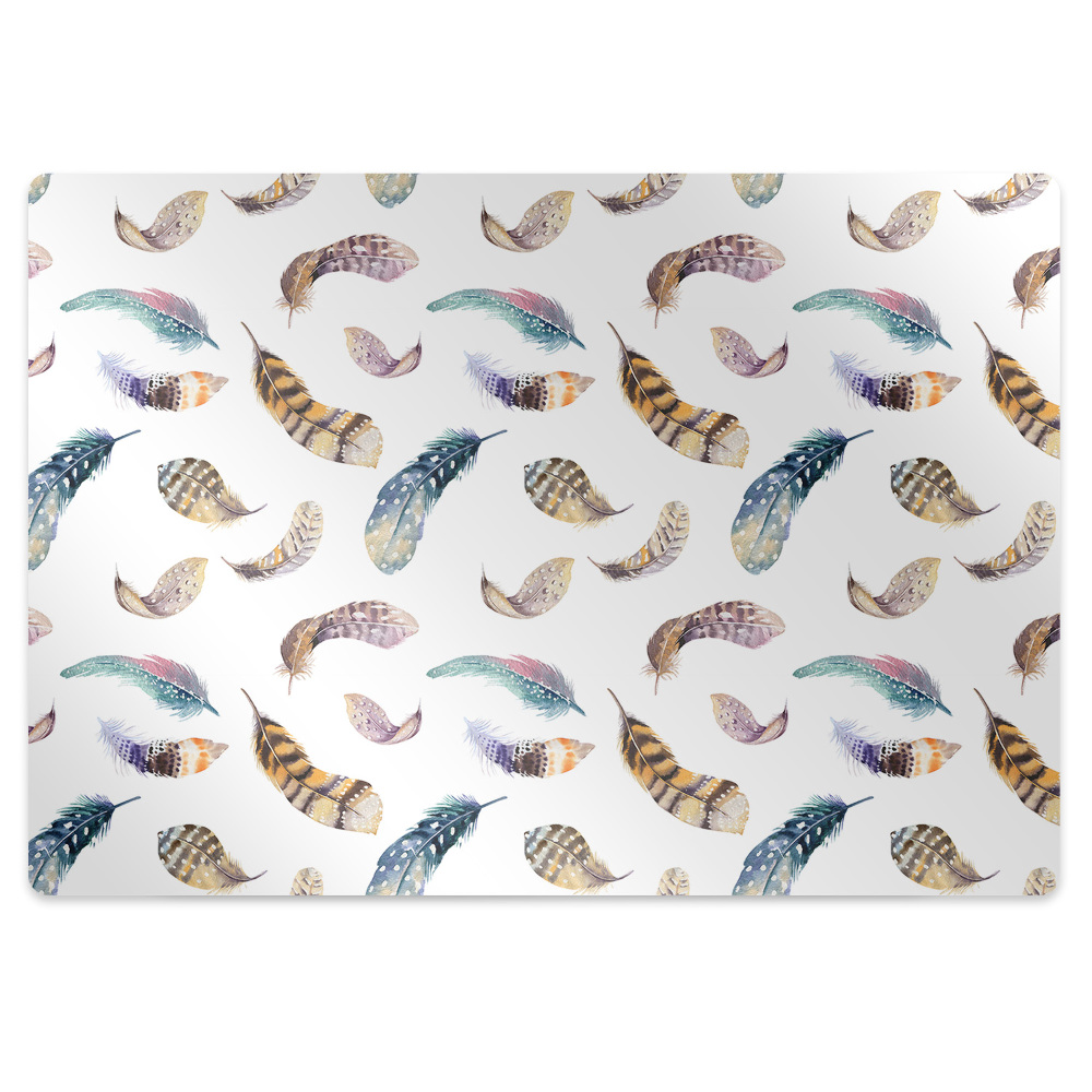 Tapis protection sol Plumes d'oiseaux