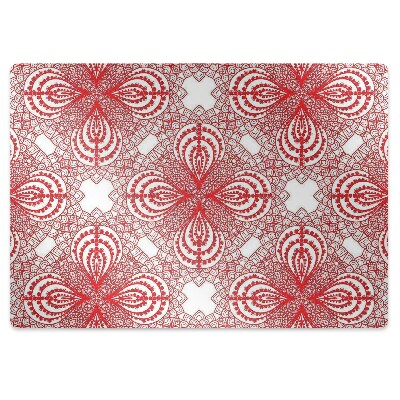 Tapis protection sol Motif folklorique rouge