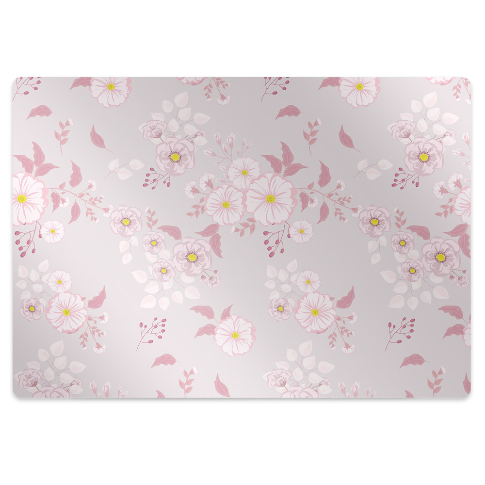 Tapis fauteuil bureau Petites fleurs lumineuses
