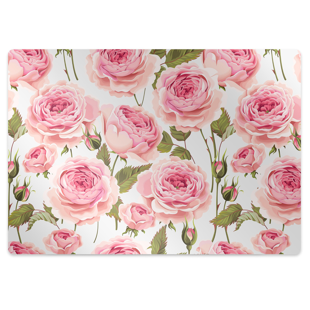 Tapis protection sol Jolies fleurs de roses
