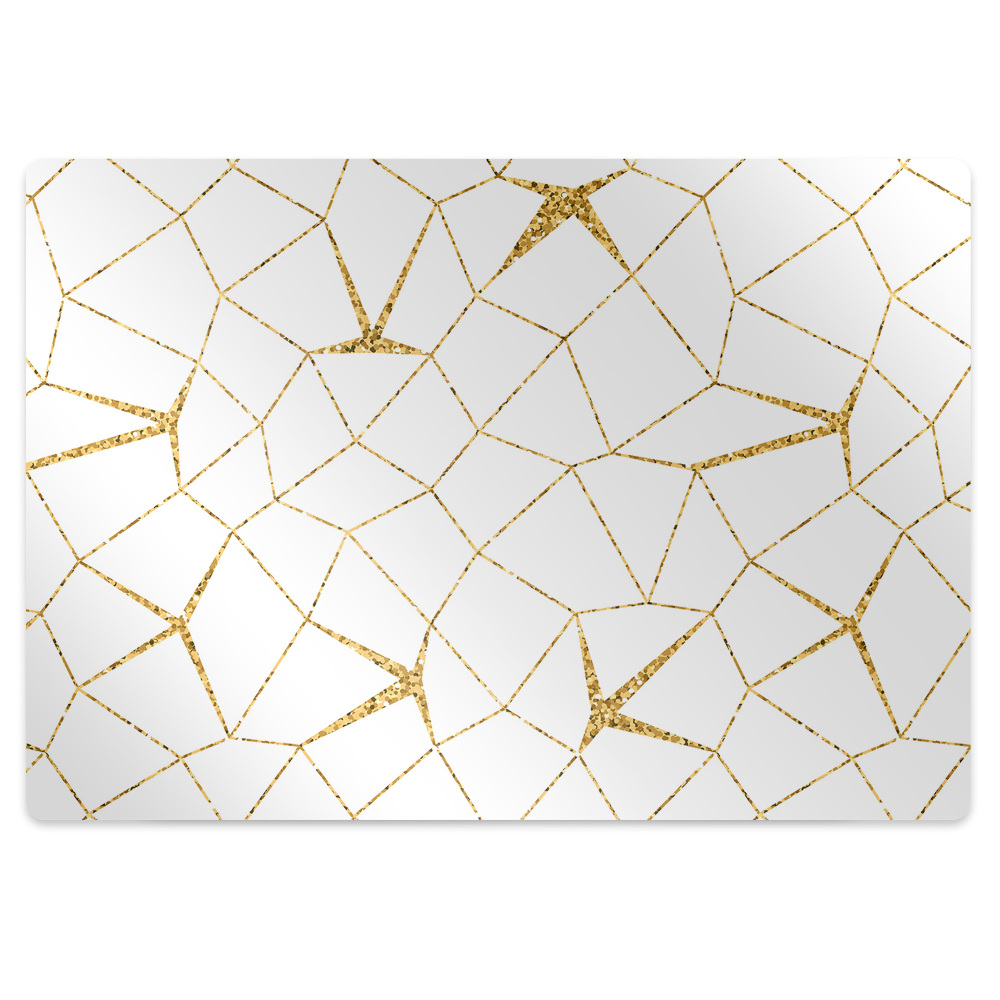 Tapis bureau Motif de mosaïque en or