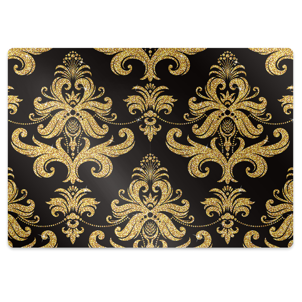 Tapis fauteuil bureau Motif doré
