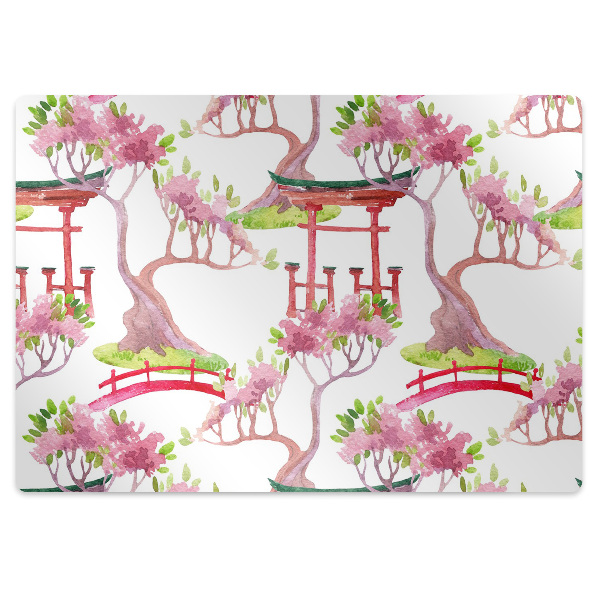 Tapis fauteuil bureau Motifs japonais