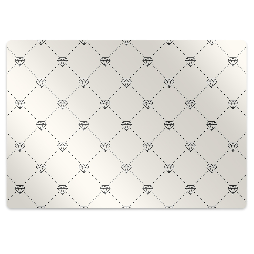 Tapis protection sol Motif en forme de diamant