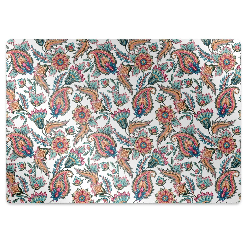 Tapis fauteuil bureau Fleurs