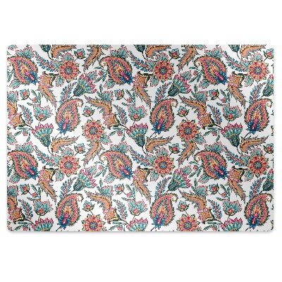 Tapis fauteuil bureau Fleurs