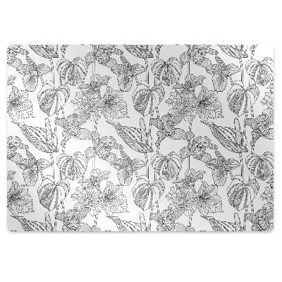 Tapis protège sol Contour de fleurs
