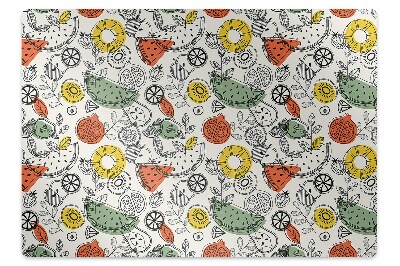 Tapis de chaise Fruits dessinés