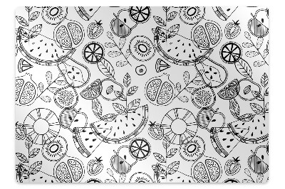 Tapis de chaise Fruits dessinés pour enfants