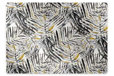 Tapis protection sol Feuilles noires