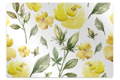 Tapis de protection de sol Fleurs jaunes