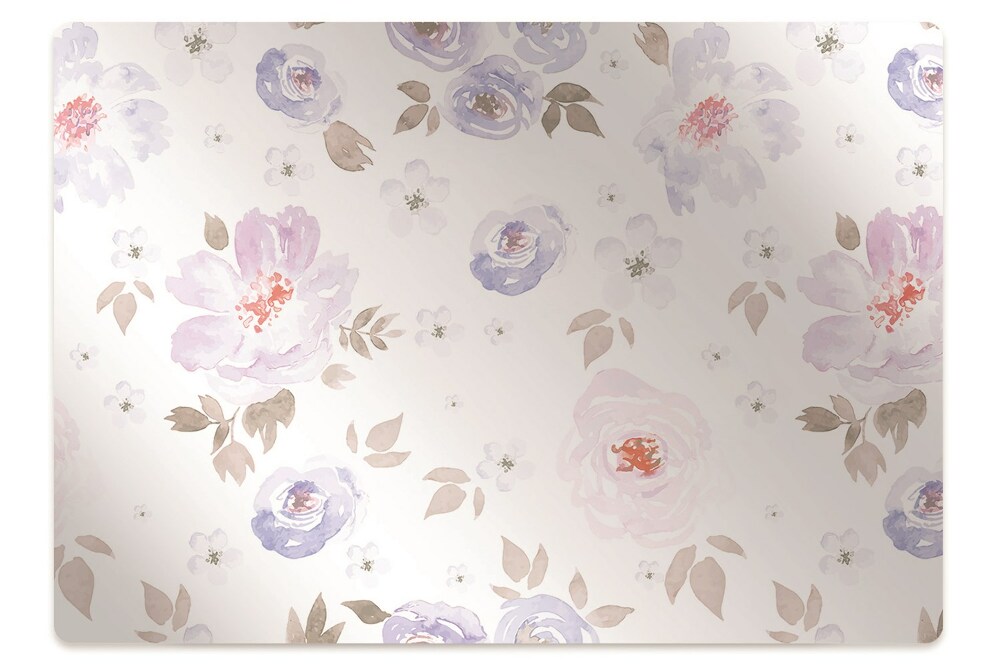 Tapis de chaise de bureau Fleurs pastel