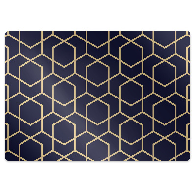 Tapis de chaise de bureau Motif doré élégant