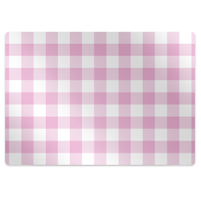 Tapis fauteuil bureau Nappe à carreaux rose