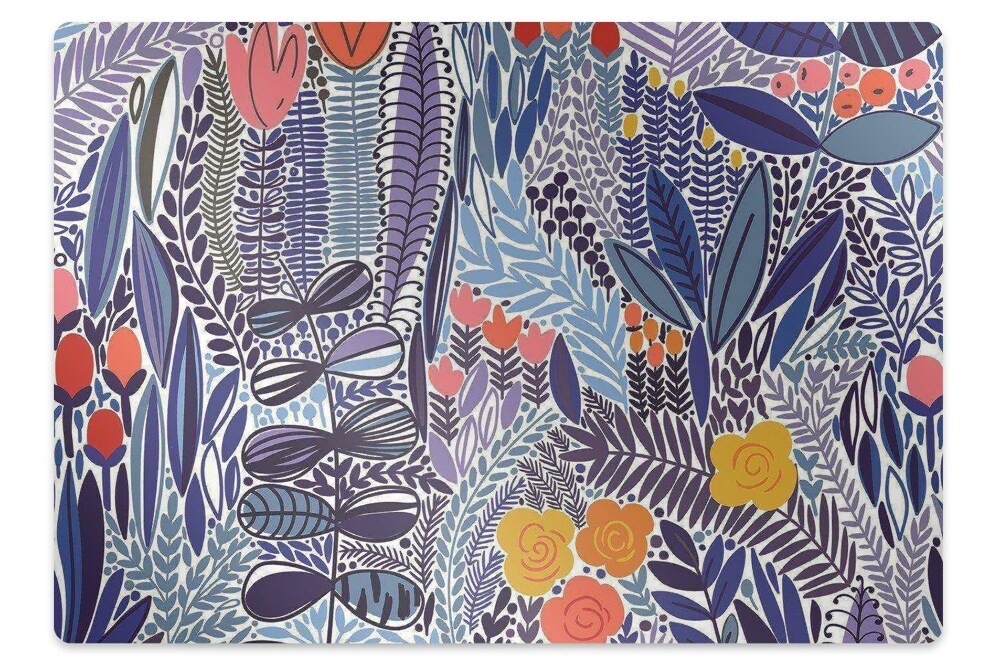 Tapis de chaise de bureau Flore exotique