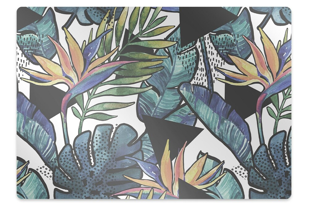 Tapis de chaise de bureau Feuilles de palmier