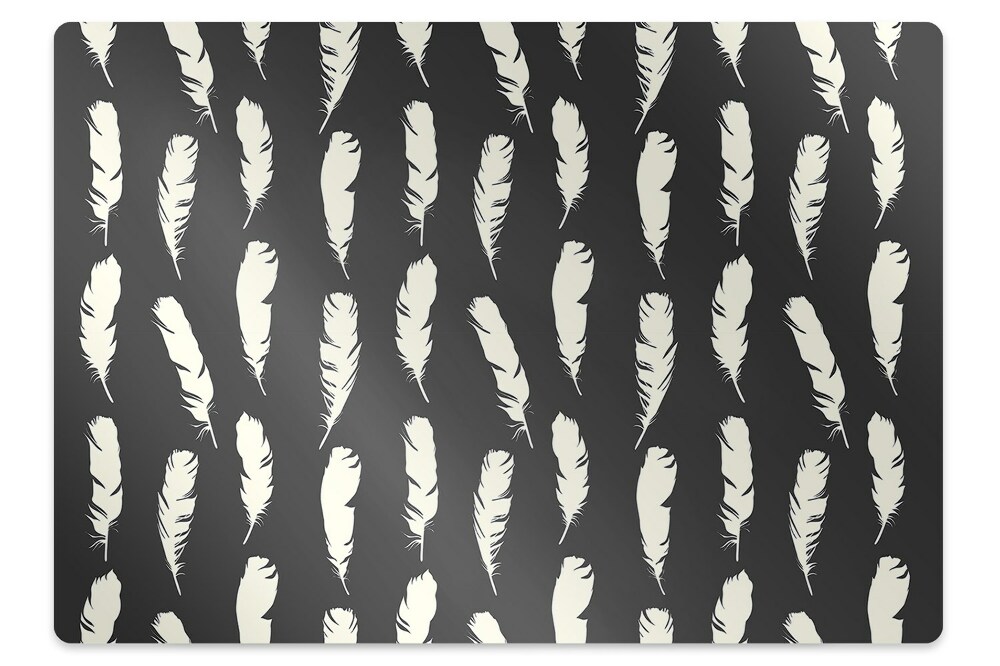 Tapis protège sol Plumes d'oiseaux blanches