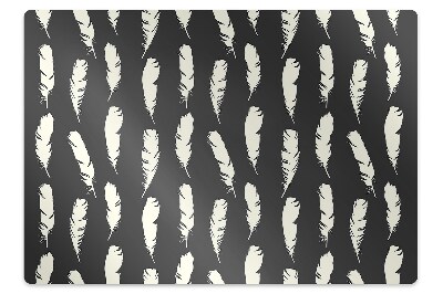 Tapis protège sol Plumes d'oiseaux blanches