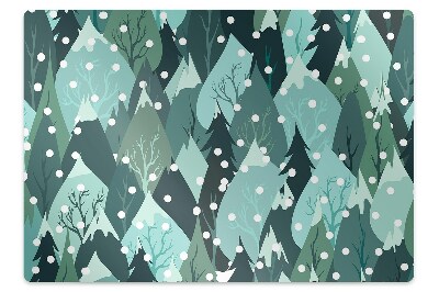 Tapis pour chaise de bureau Montagnes en hiver
